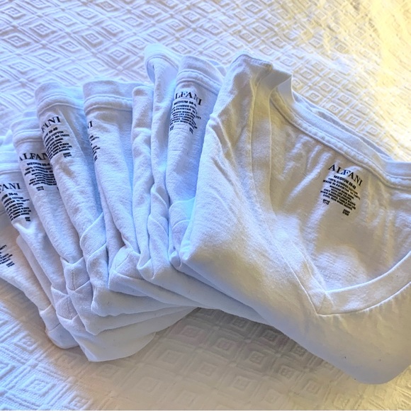 Alfani Mens Basic Combed Cotton V-Neck T-Shirt. - Picture 5 of 5